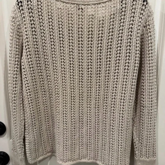 Calypso St. Barth Varinka Beige Open-Knit Sweater size small $350 - Picture 5 of 11